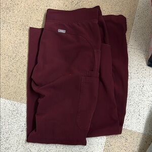 COPY - Figs burgundy scrub pants